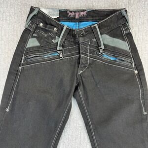 Levis new with tags‎ Slim Jeans Moto Zippers Women 24X32 Black punk rock/Roll